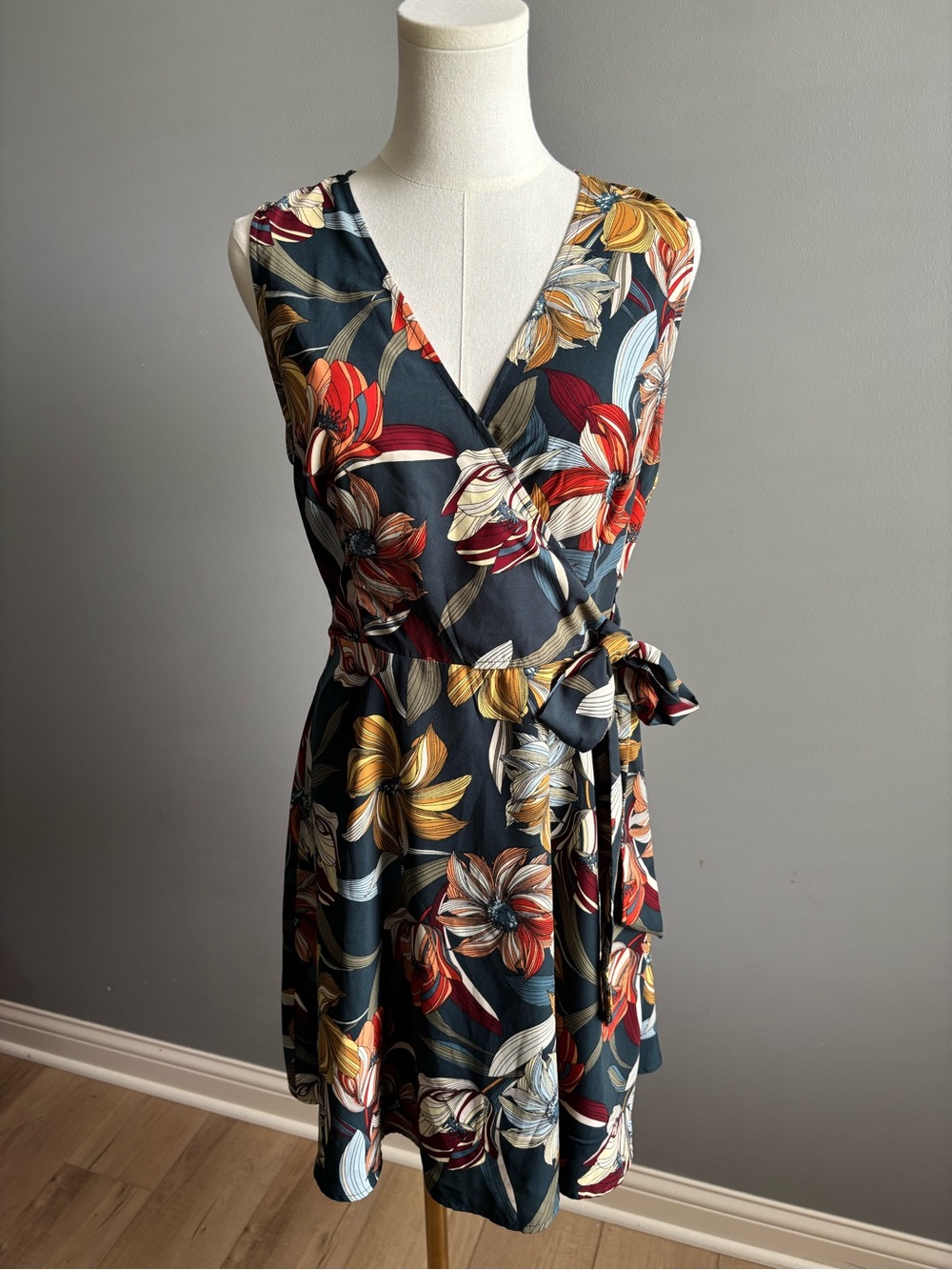 Collective Concepts Floral Faux Wrap Dress